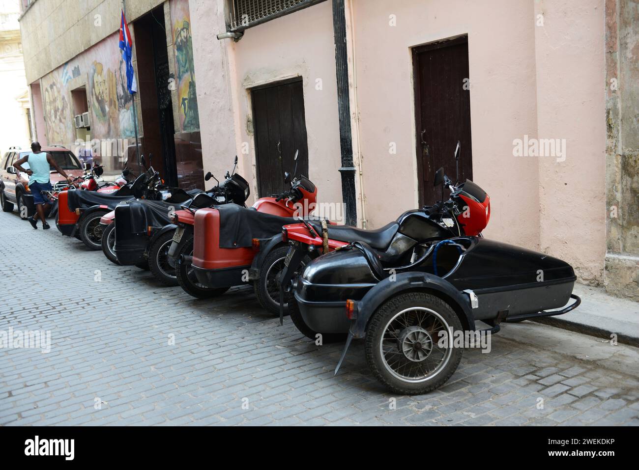 Old sidecar parked on a street hi-res stock photography and images - Alamy