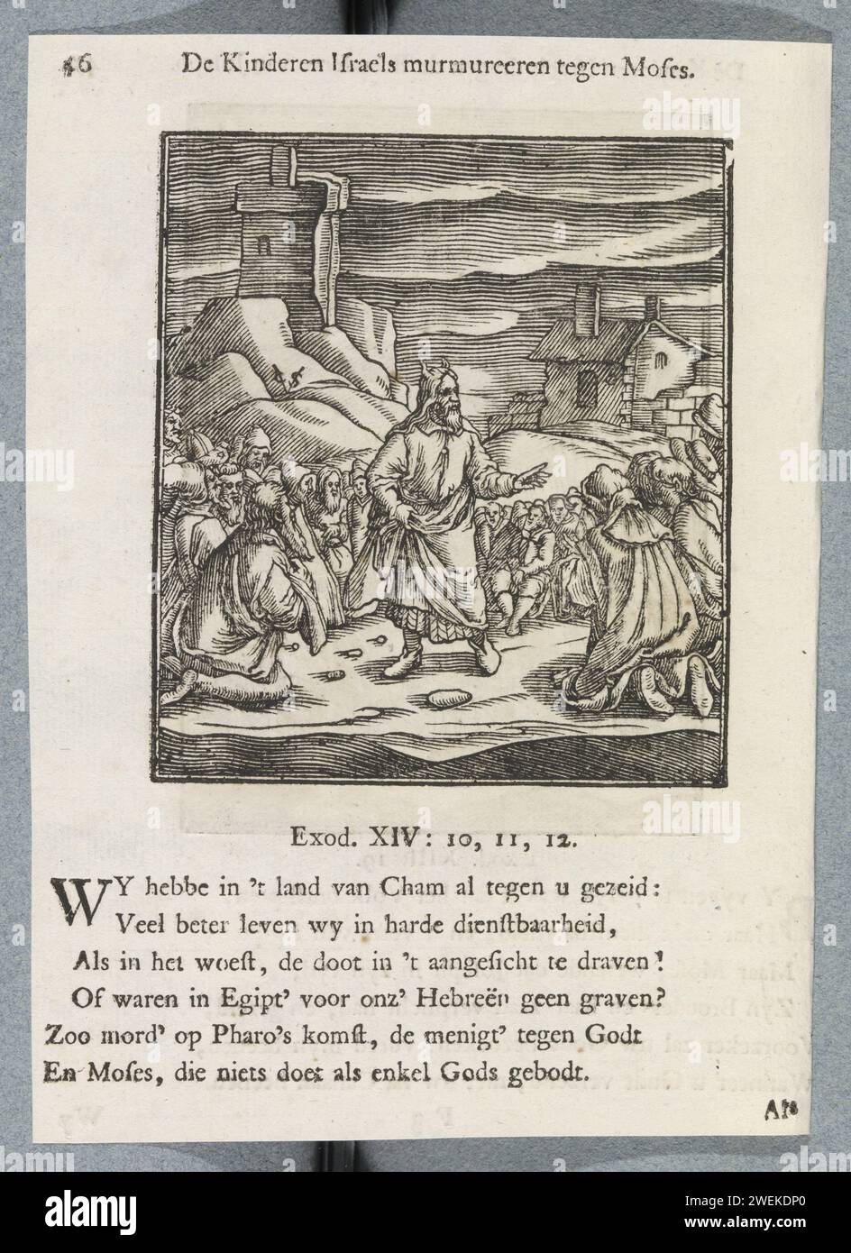 Israelites complain to Moses, 1740 print When the Israelites saw that the Egyptians chased them ...