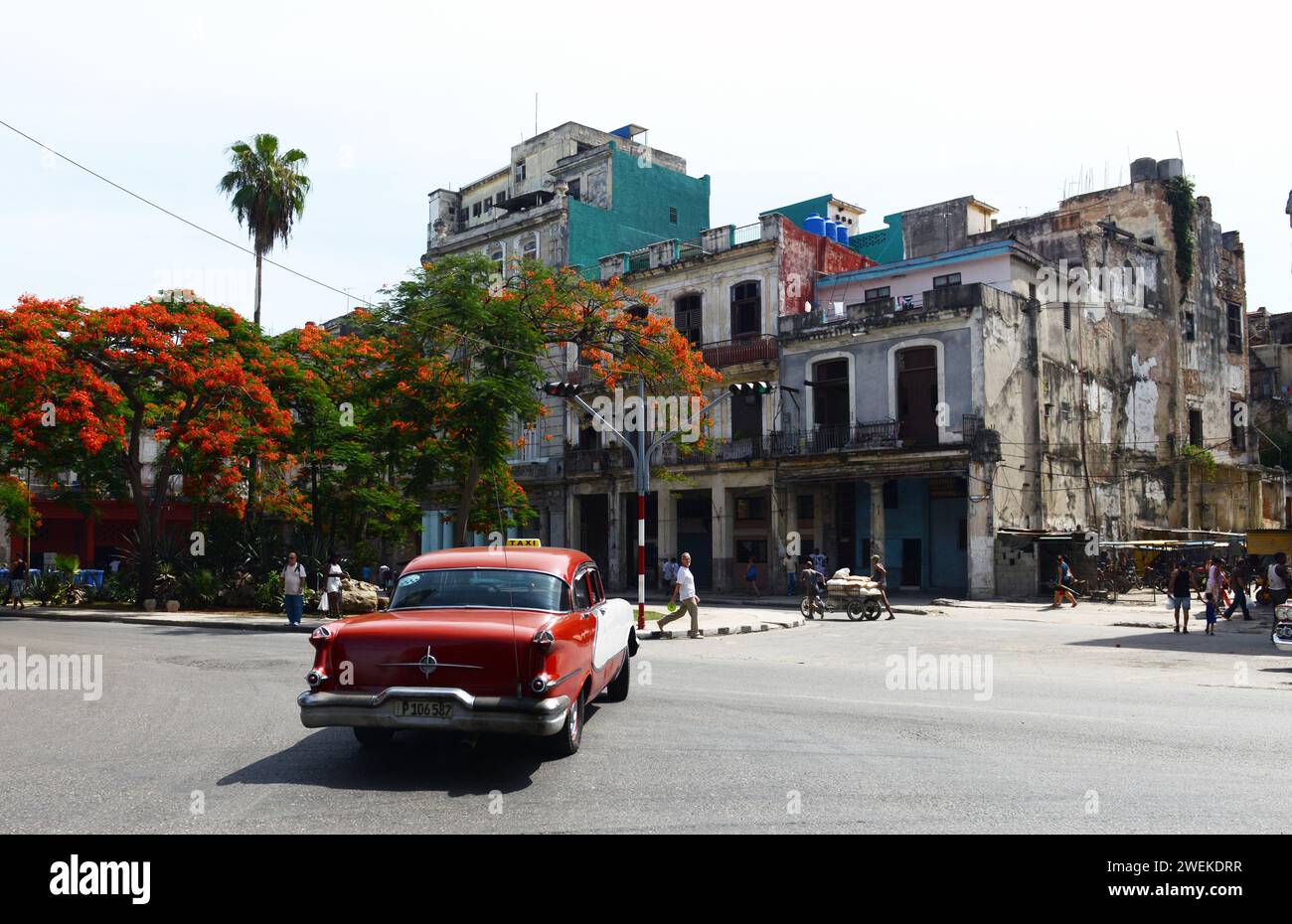 An Oldsmobile 98 in Old Havana, Cuba. Stock Photo