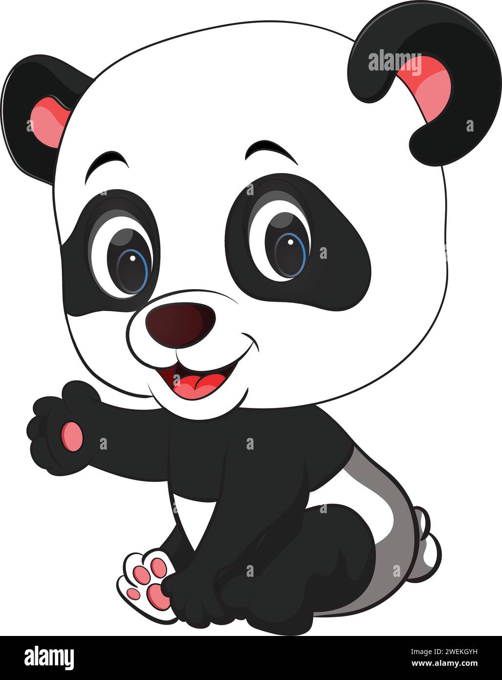 Vector Illustration Baby panda character collections Stock Vector Image