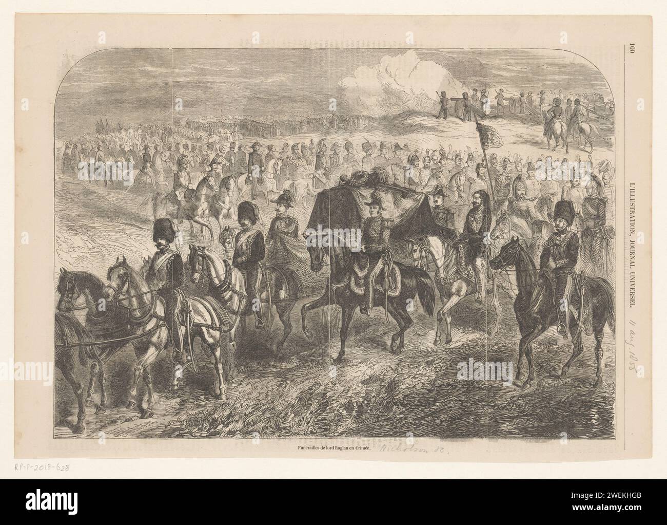 Funeral procession for Lord Raglan, 1855, Thomas Henry Nicholson, 1855 ...