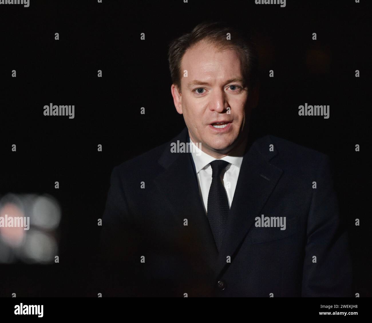 2024 0631 Jpg Hi Res Stock Photography And Images Alamy   London England Uk 26th Jan 2024 Exchequer Secretary To The Treasury Gareth Davies Is Seen During The Morning Broadcast Round In Westminster Credit Image Thomas Krychzuma Press Wire Editorial Usage Only! Not For Commercial Usage! 2WEKJH8 