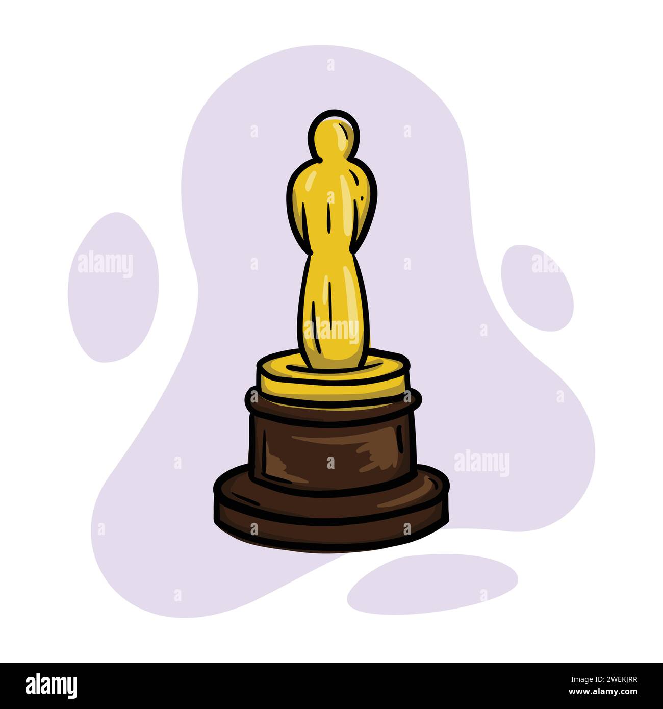 Hand Drawn Figurine, Awards At A Film Festival Stock Vector Image & Art ...