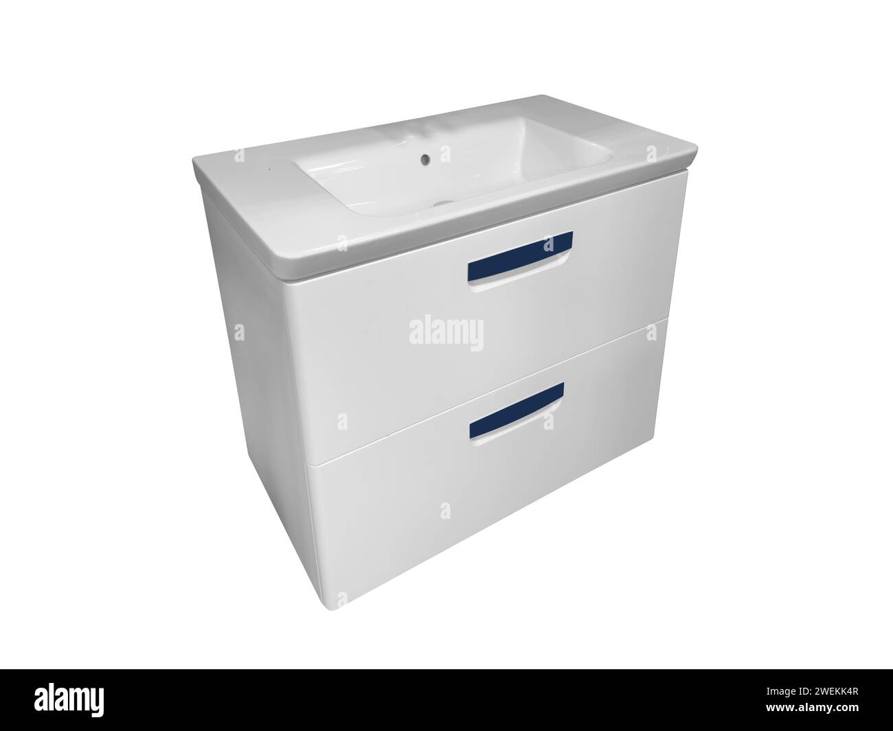 Water sink isolated on white background. Sink for bathroom, shower