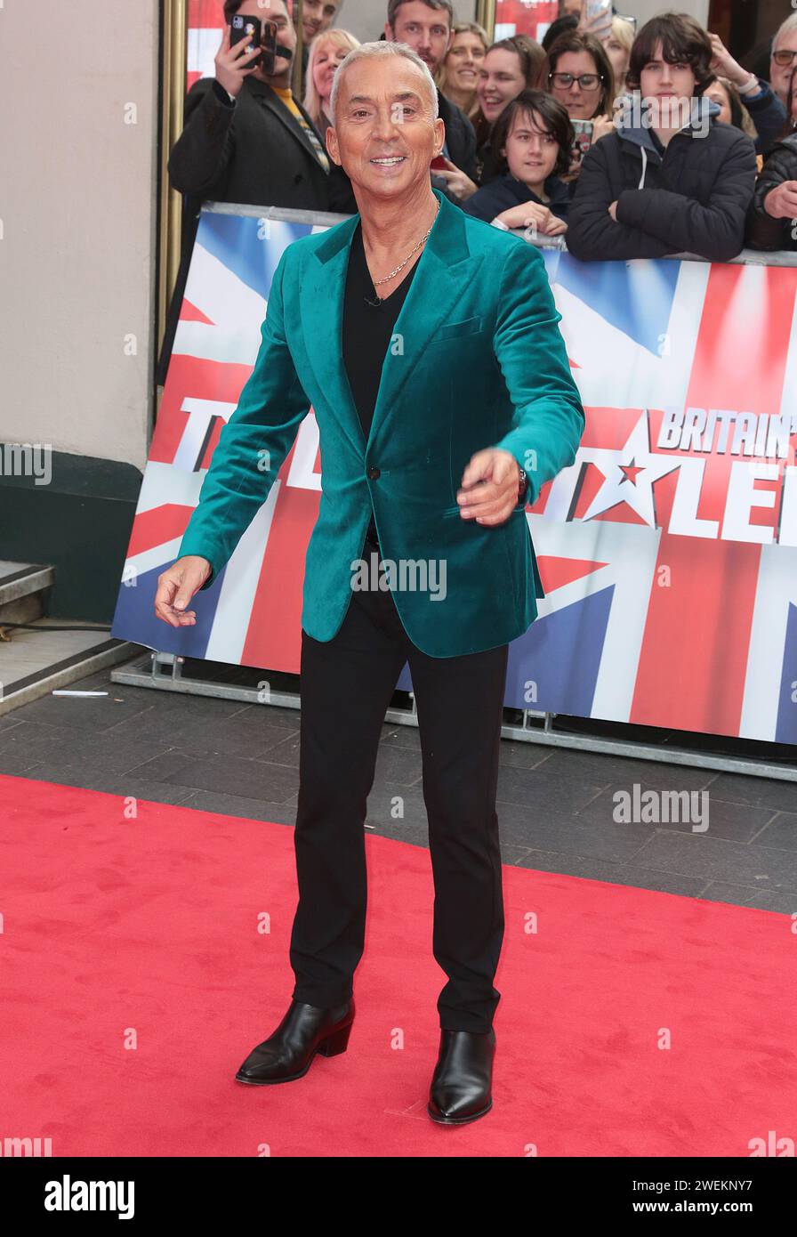 Jan 23, 2024 - London, England, UK - Bruno Tonioli attending Britain's Got Talent 2024 Photocall at The London Palladium Stock Photo
