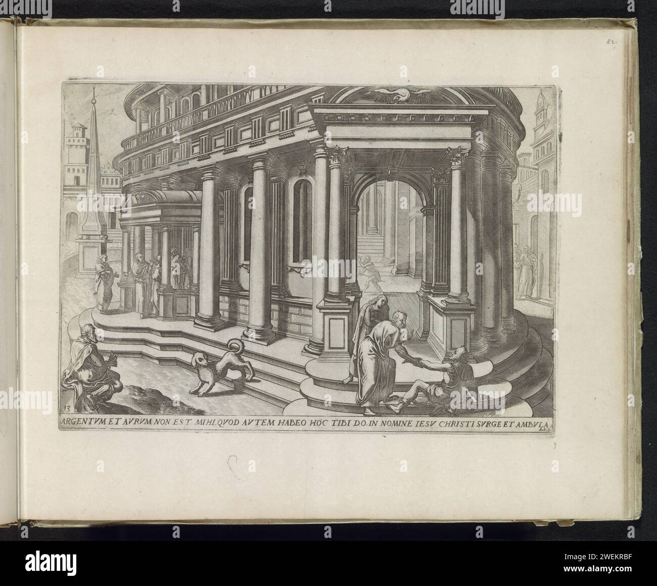 Peter and John Heal a Paralyzed Man at the Temple Gate, Lucas van ...