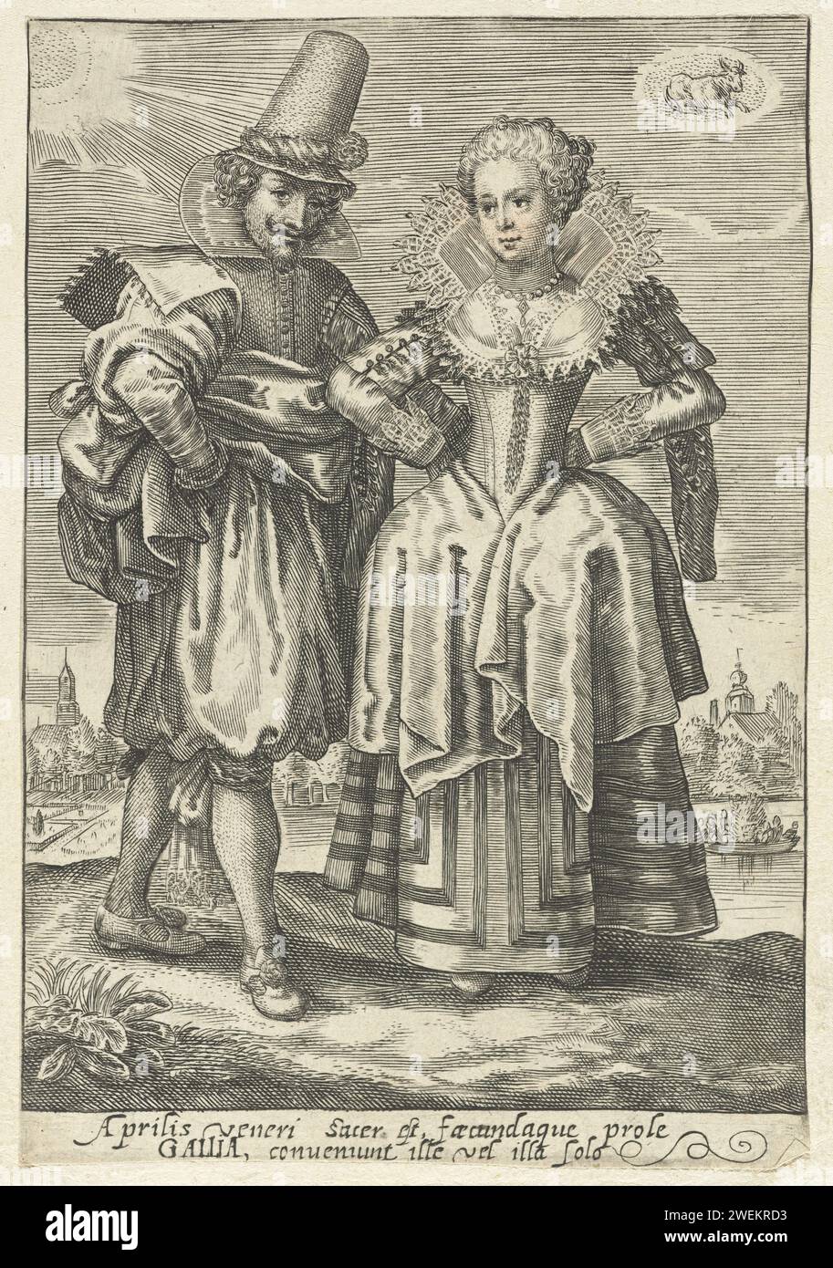 April: A few from France, c. 1620 - c. 1625 Man and wife from France ...