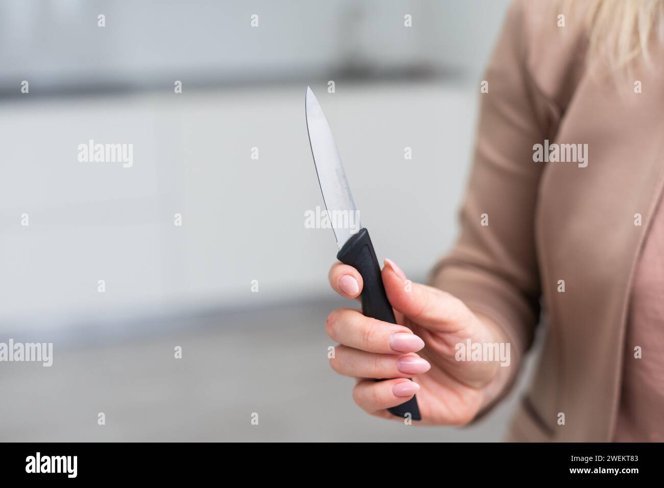 Kitchen knife damaged blade on hi-res stock photography and images - Alamy