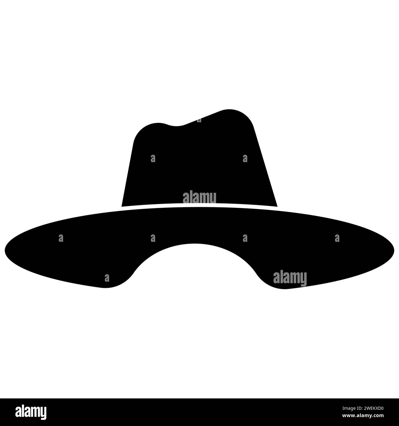 Headdress hat with large brim, hat meme for decorating people Stock Vector