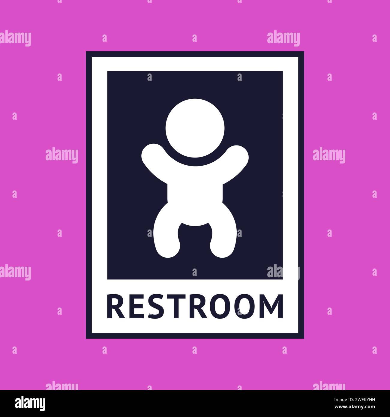 Baby changing table here, wc icon toilet vector Stock Vector Image