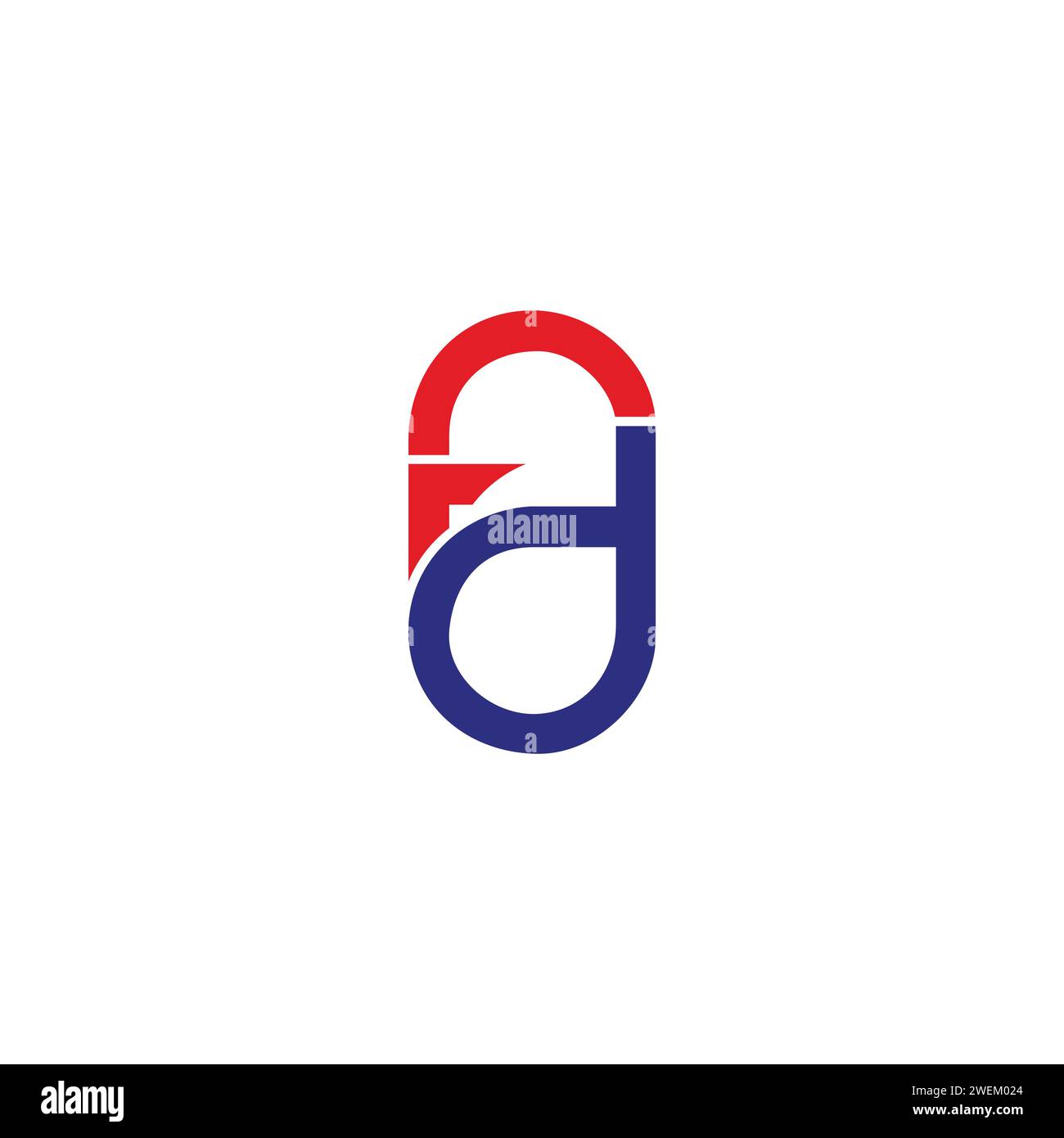 letter d arrow colorful simple geometric logo vector Stock Vector