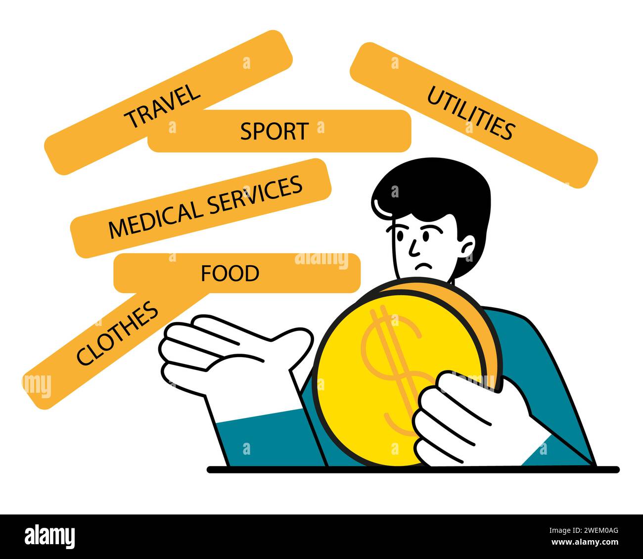 Debt stress with high cost of living, financial crisis expense payment