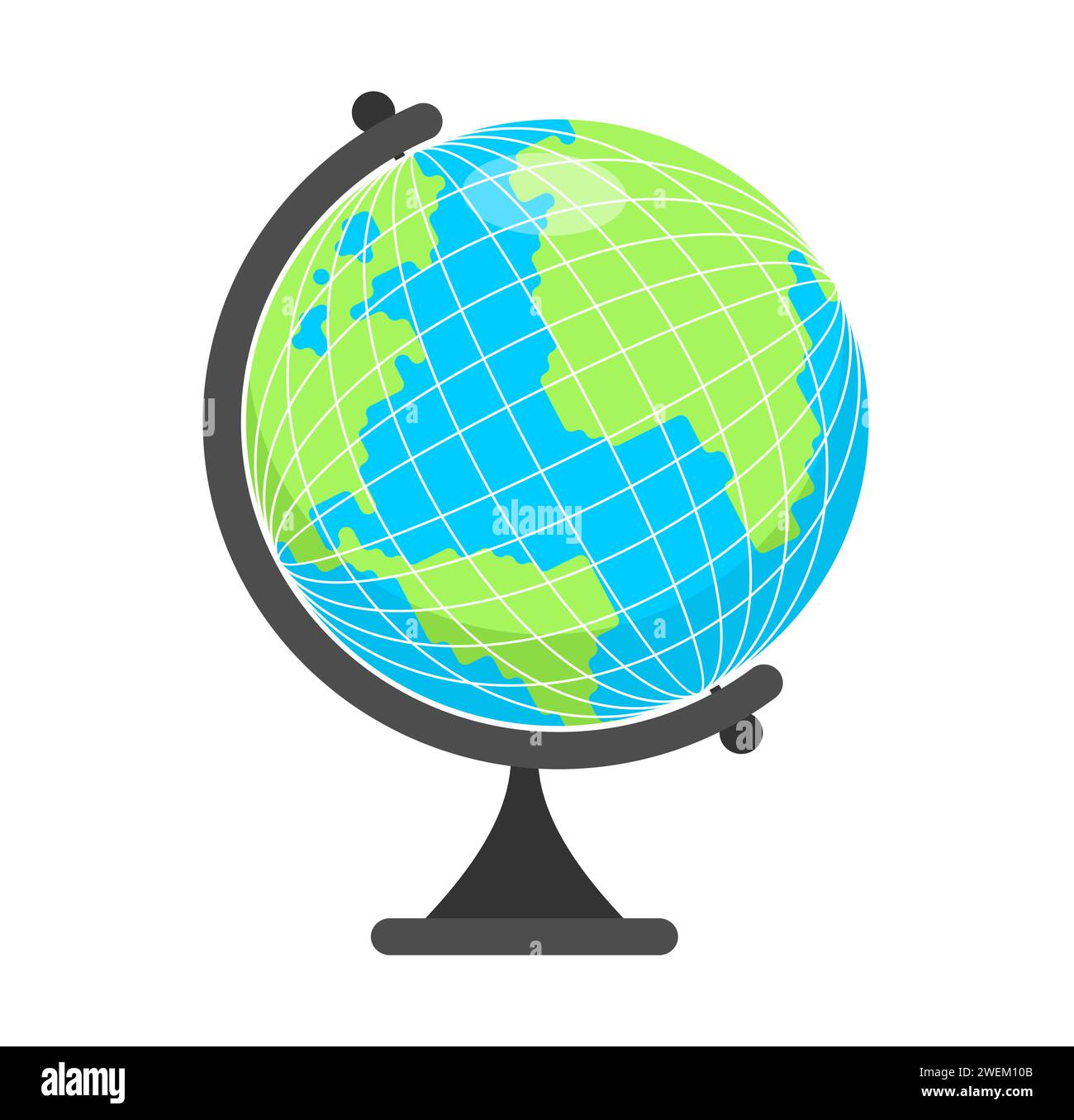 Globe model of globe isolated. Layout of earth Stock Vector