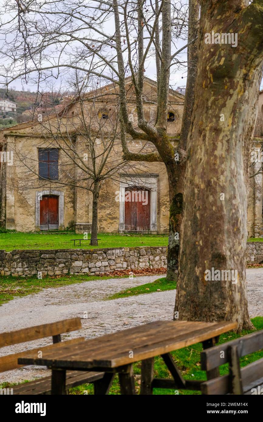 An alley of the village located in the heart of the Cilento National Park. The village is a veritable open-air museum of the peasant art of the last c Stock Photo