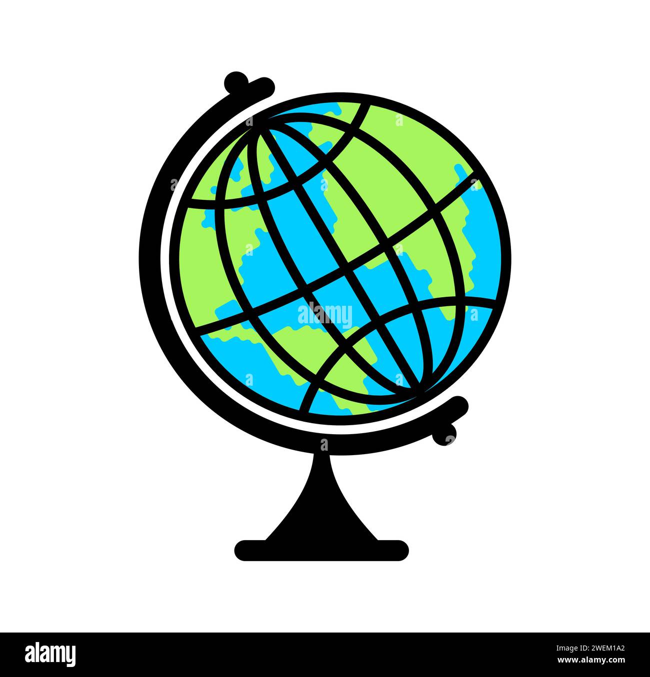 Globe model of globe isolated. Layout of planet earth Stock Vector ...