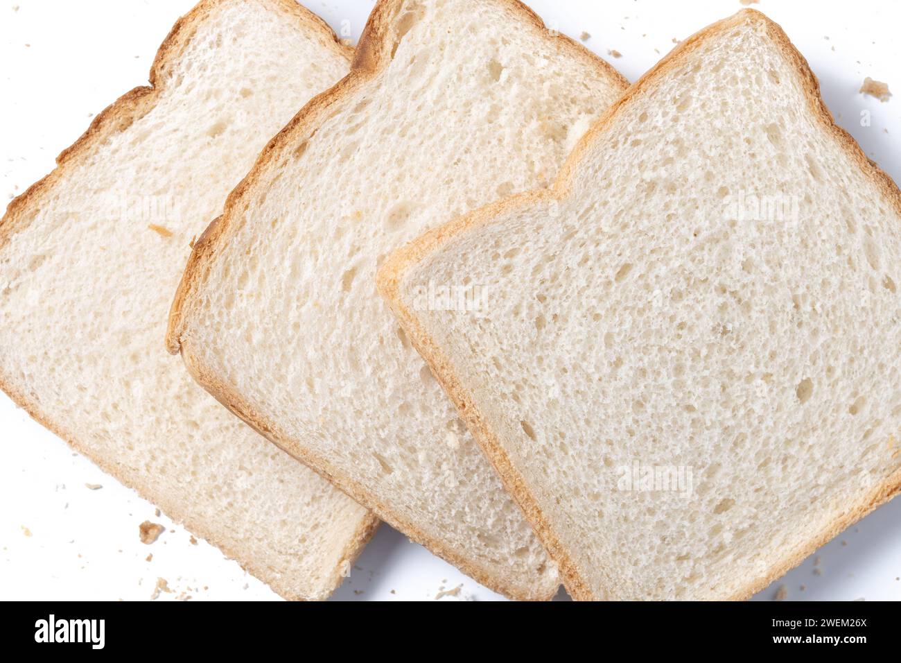 Sliced white bread isolated on white background Stock Photo - Alamy