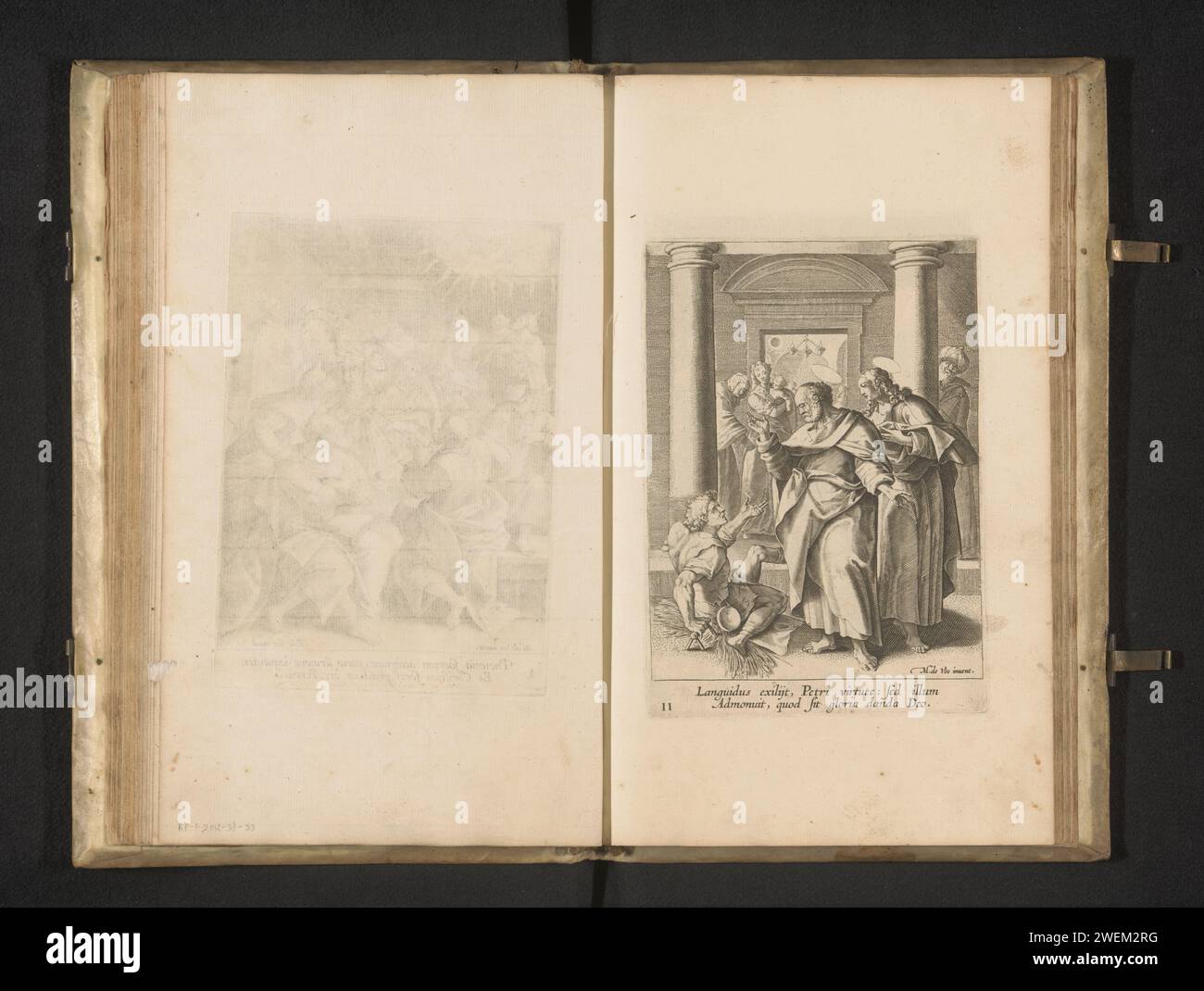Peter and John heal a paralyzed man at the temple gate, anonymous ...
