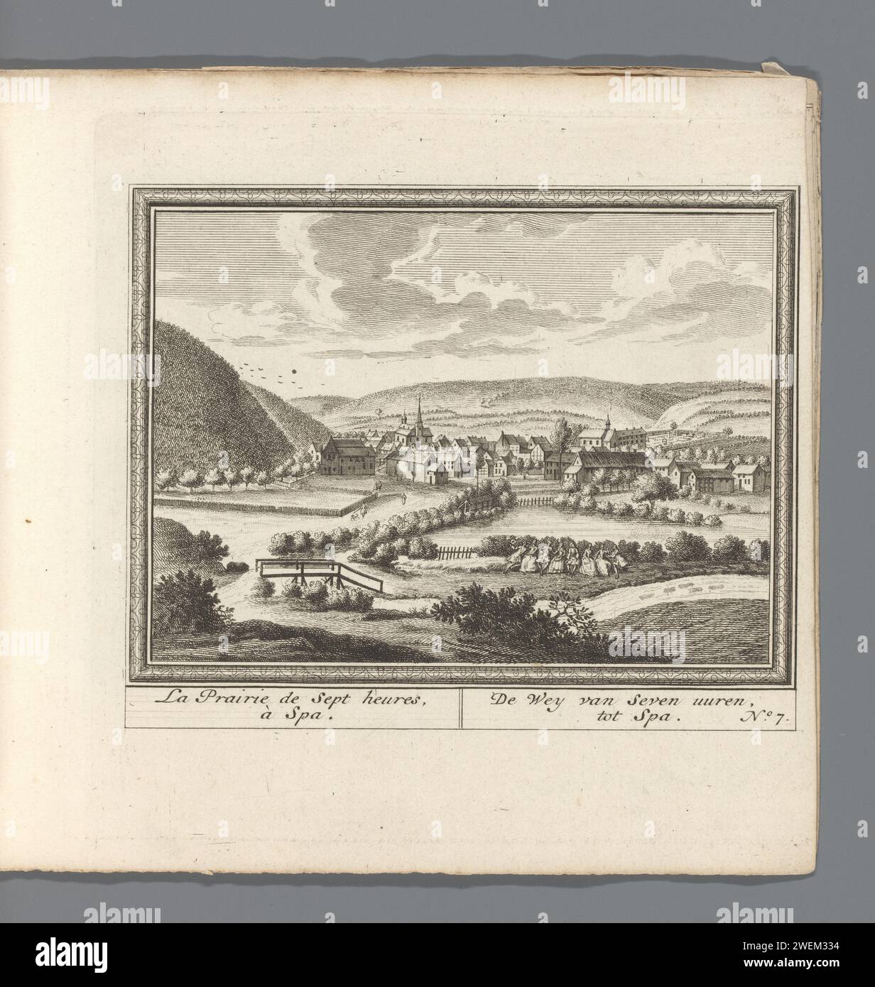 View Of Spa Anonymous 1734 Print Paper Etching City View In General Veduta Mineral Water View Of Spa Anonymous 1734 Print Paper Etching City View In General Veduta Mineral Water