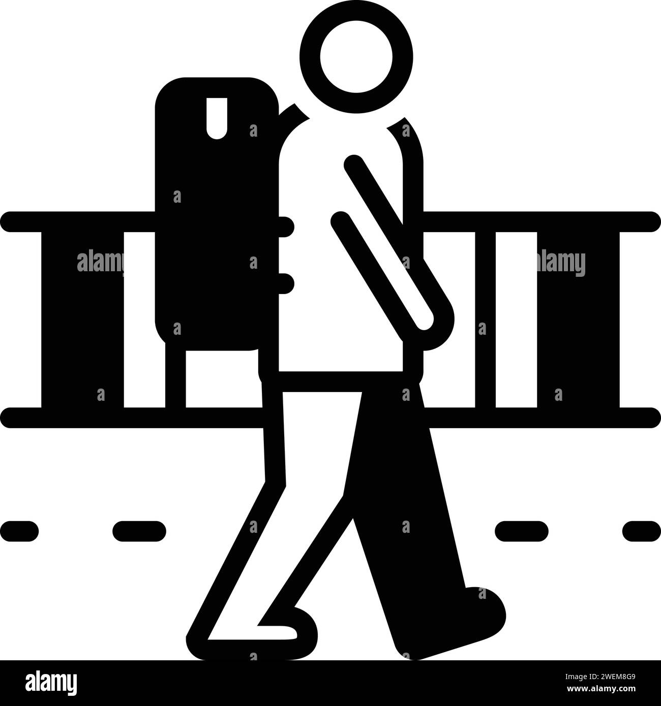 Icon for Vagrant,strolling Stock Vector