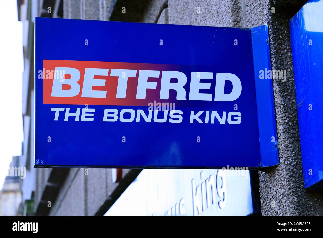 Bet Fred Betting Shop, Cardiff City Centre, Wales. Stock Photo