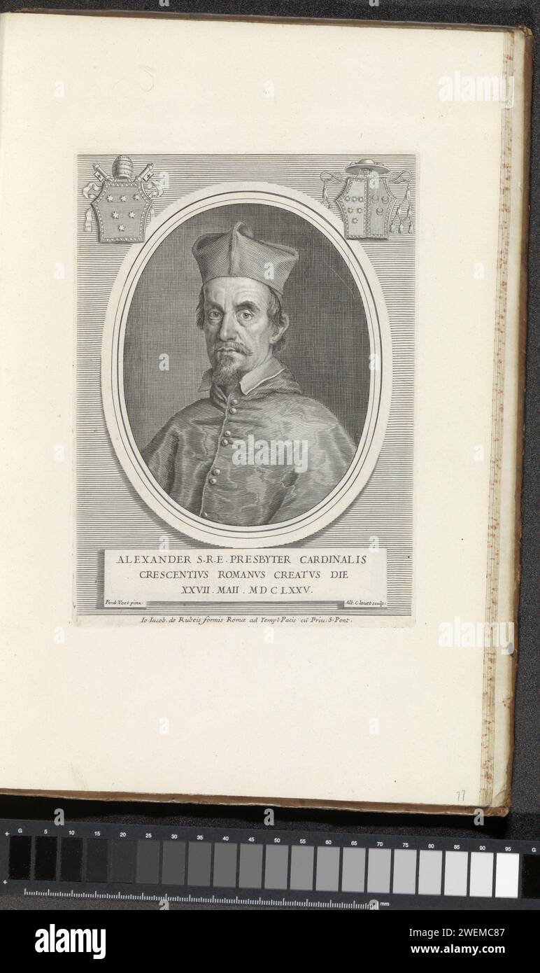 Portrait of Cardinal Alessandro Crescenzi, 1675 - 1679 print Portrait ...