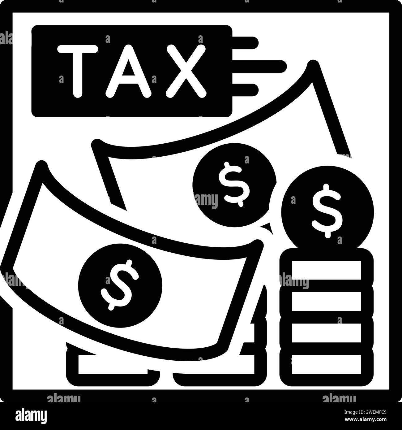 Taxation sign Black and White Stock Photos & Images - Alamy