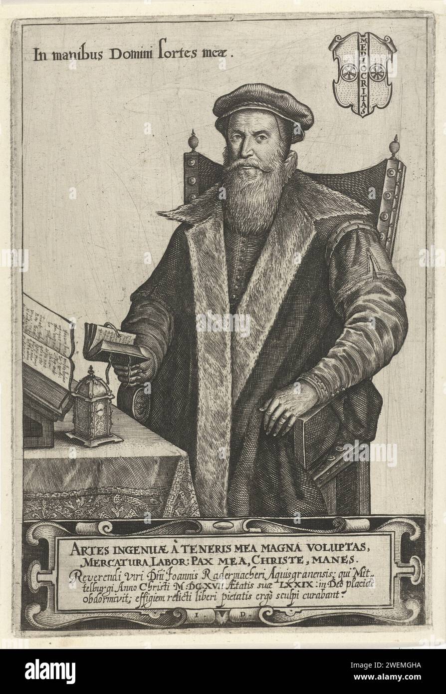 The Maker Off Rader Portrait of Johannes Radermaker, Jan Diricks van Campen, 1617 print ...