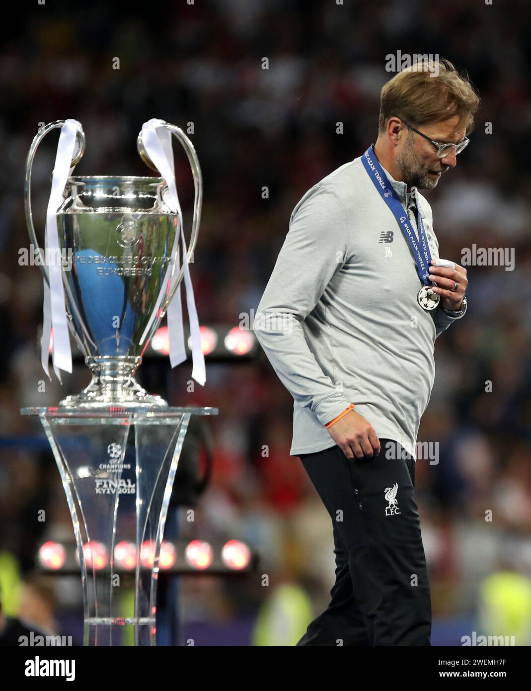 File photo dated 26-05-2018 of Jurgen Klopp, who will stand down as Liverpool manager at the end of the season, the German has announced. Issue date: Friday January 26, 2024. Stock Photo