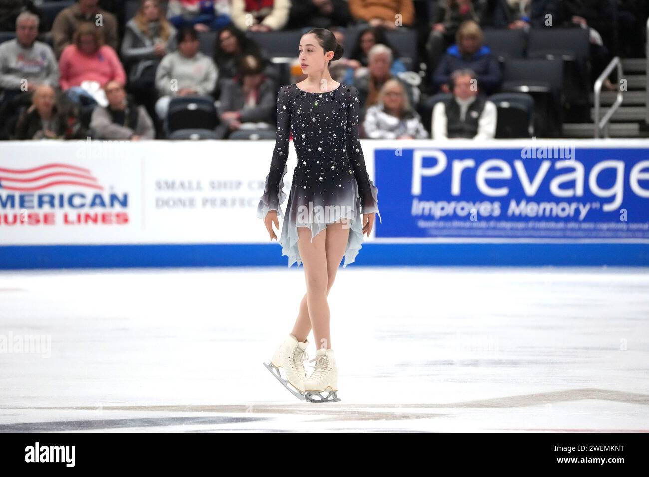 COLUMBUS, OH JANUARY 25 Mia Kalin skates in the Women's Short