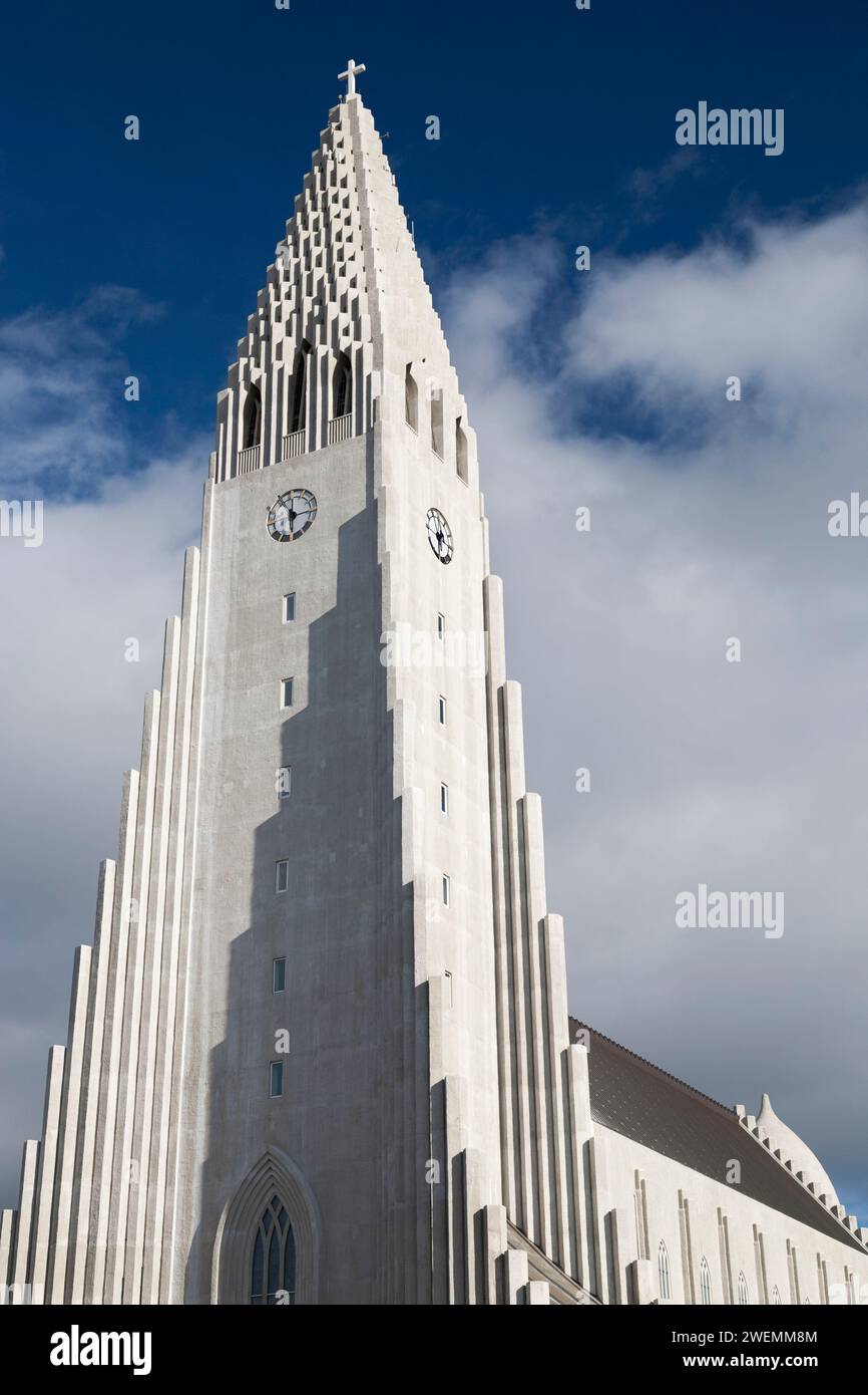 Iceland, Reykjavik, Hallgrimskirkja cathedral. Stock Photo