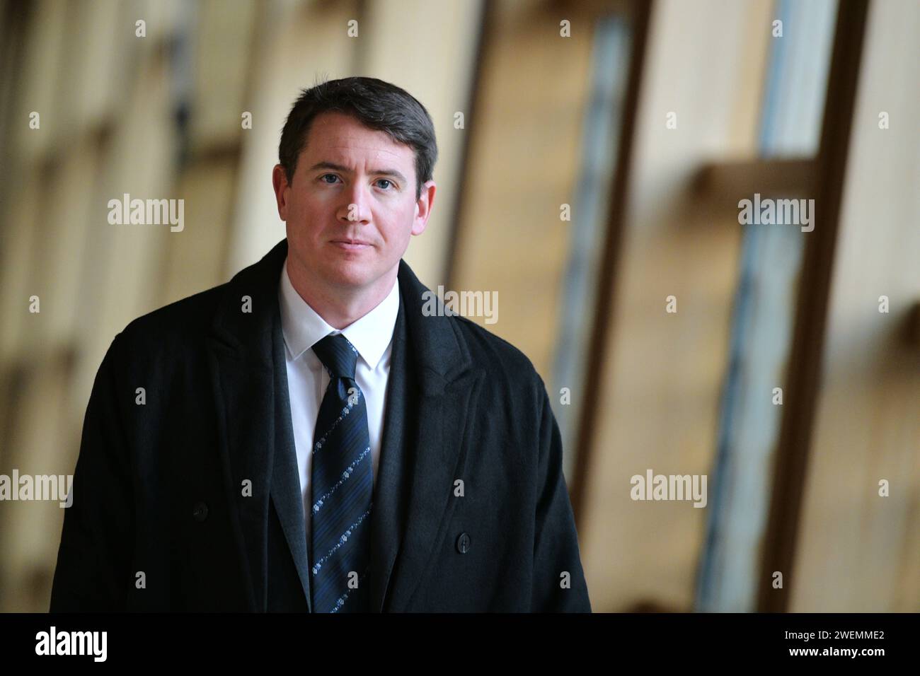Mark F Riffon Edinburgh Scotland, UK 25 January 2024. Mark Griffin MSP at the ...