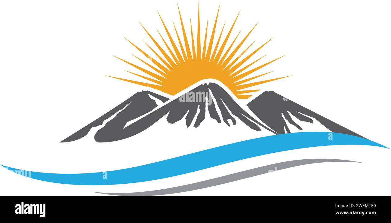 Mountains Logo Template Vector icon Stock Vector Image & Art - Alamy