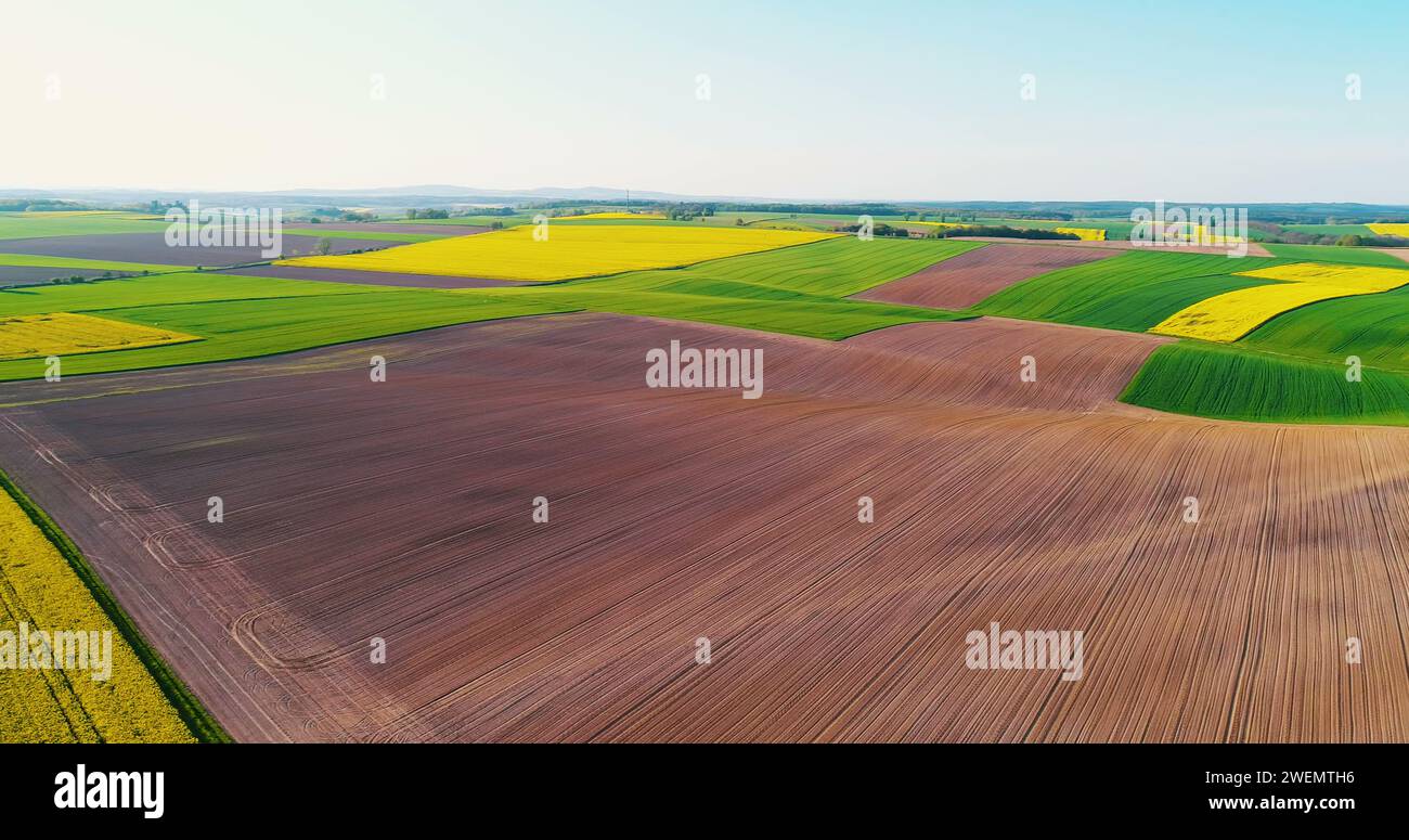 Fields with various types of agriculture 4K Stock Photo Alamy