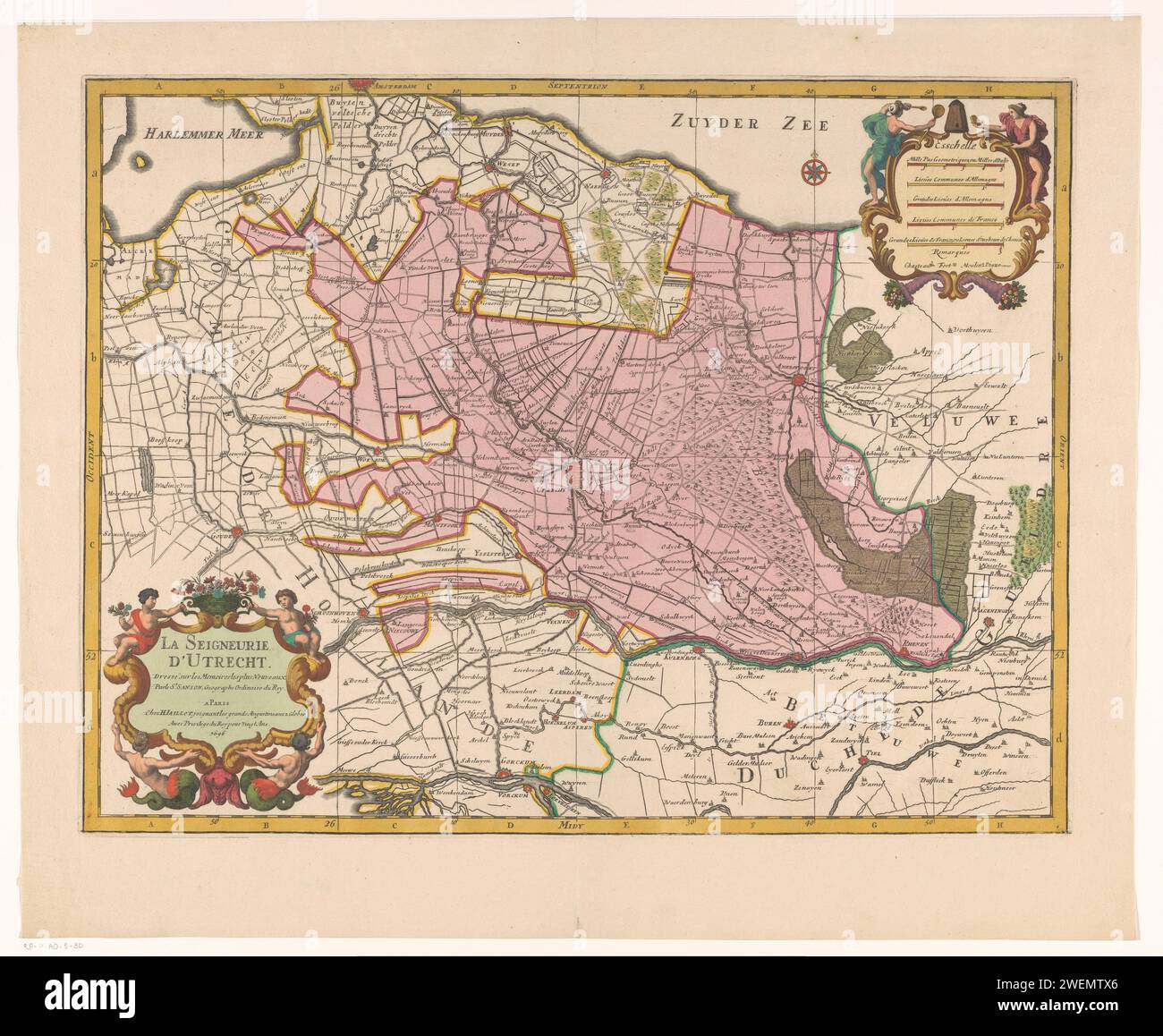 Map of the province of Utrecht, Pieter Mortier (I) (Possible), 1696 ...