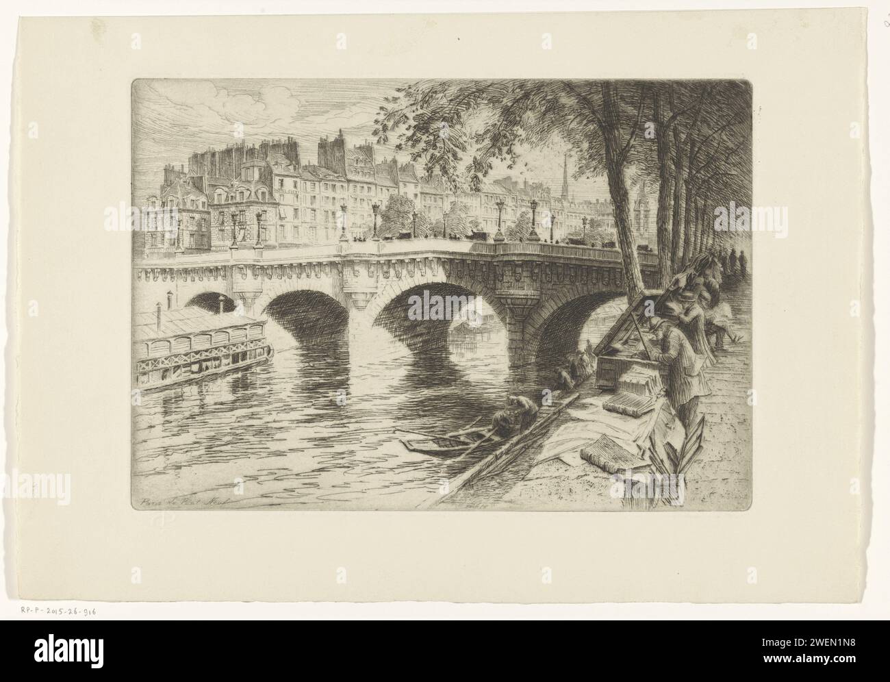 View of the Pont Neuf in Paris, Charles F. 1877 1932 print