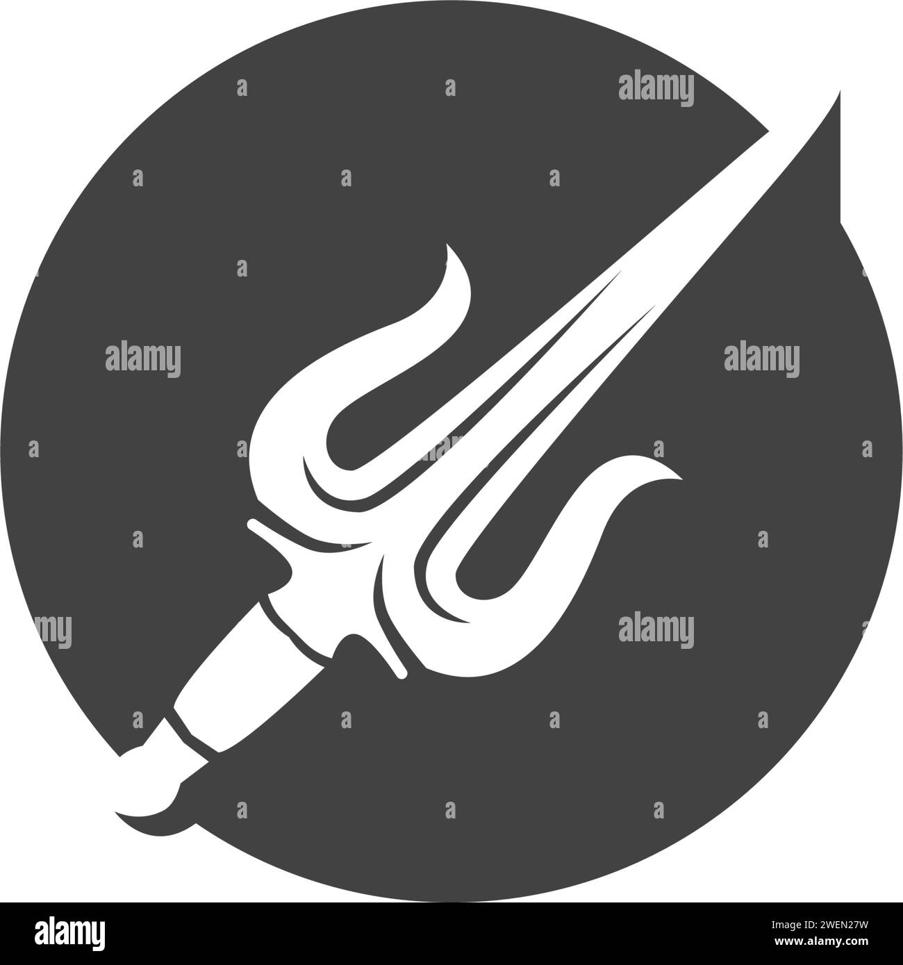 Devil trident vector vectors Black and White Stock Photos & Images - Alamy