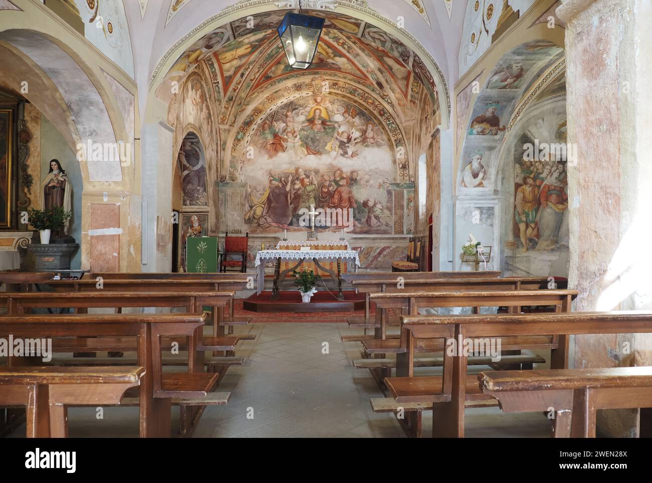 Ghiffa, frazione Susello - Chiesa Santa Maria Assunta (Piemonte, Italia) Stock Photo