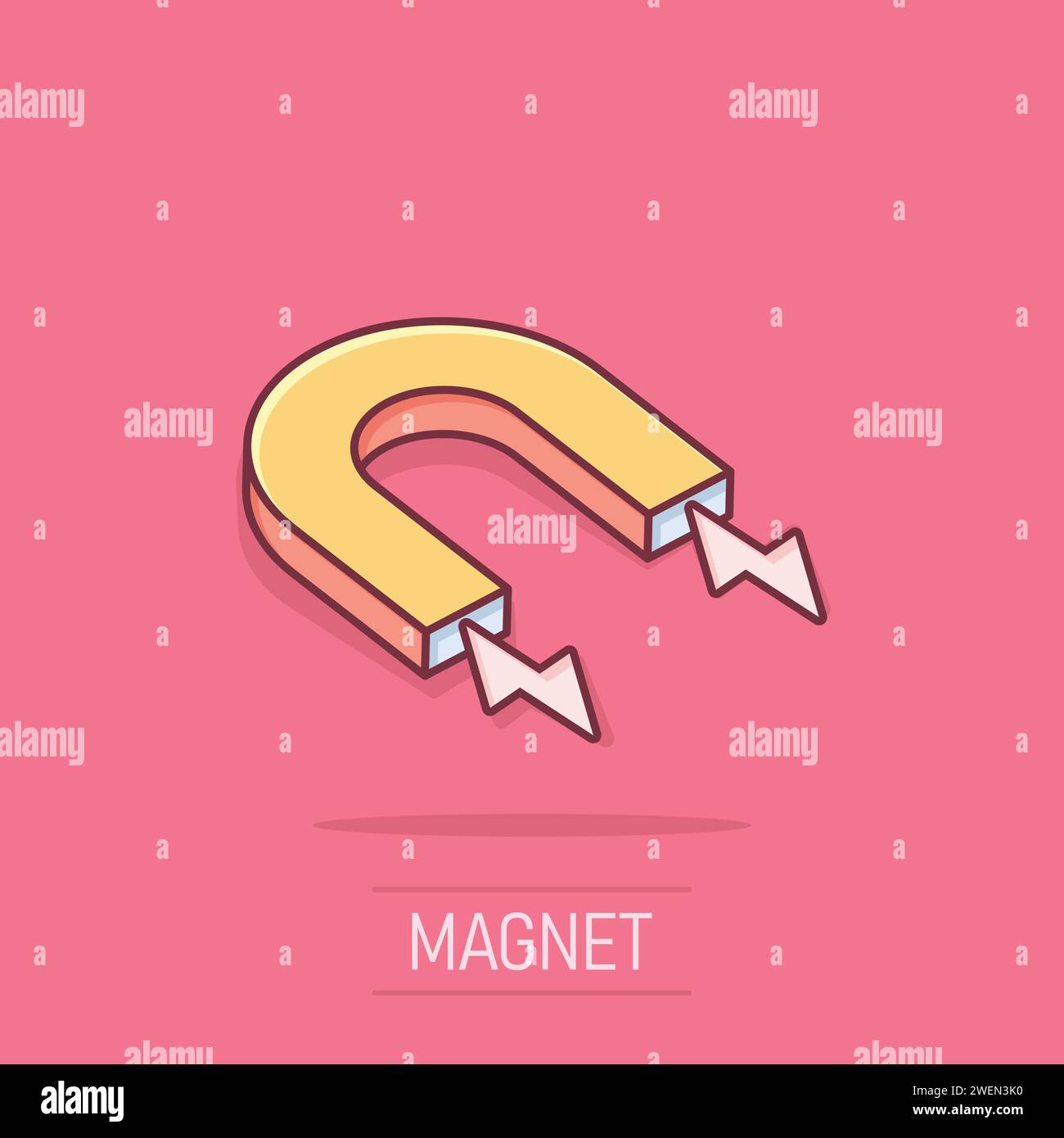 icon in comic style. Attract cartoon vector illustration on