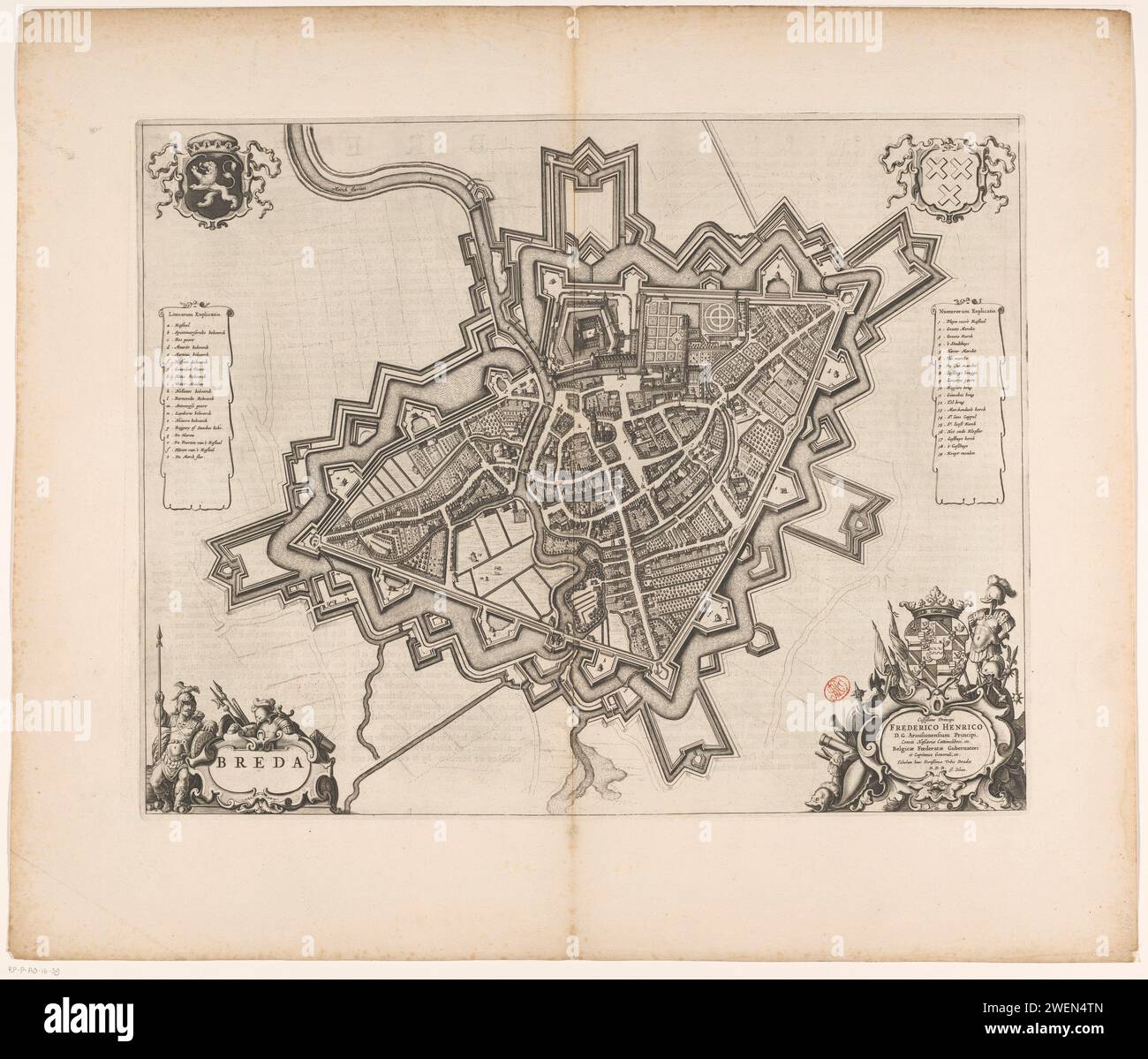 Map of Breda, Anonymous, 1652 print Map of Breda in a nutshell ...