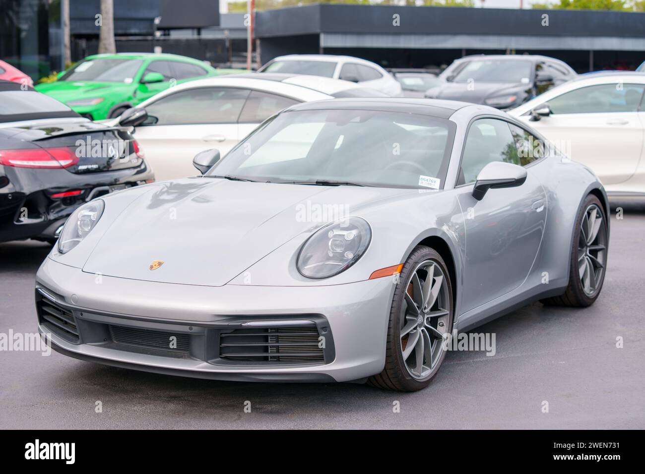 Miami, FL, USA January 25, 2024 Stock photo 2024 Porsche turbo 911