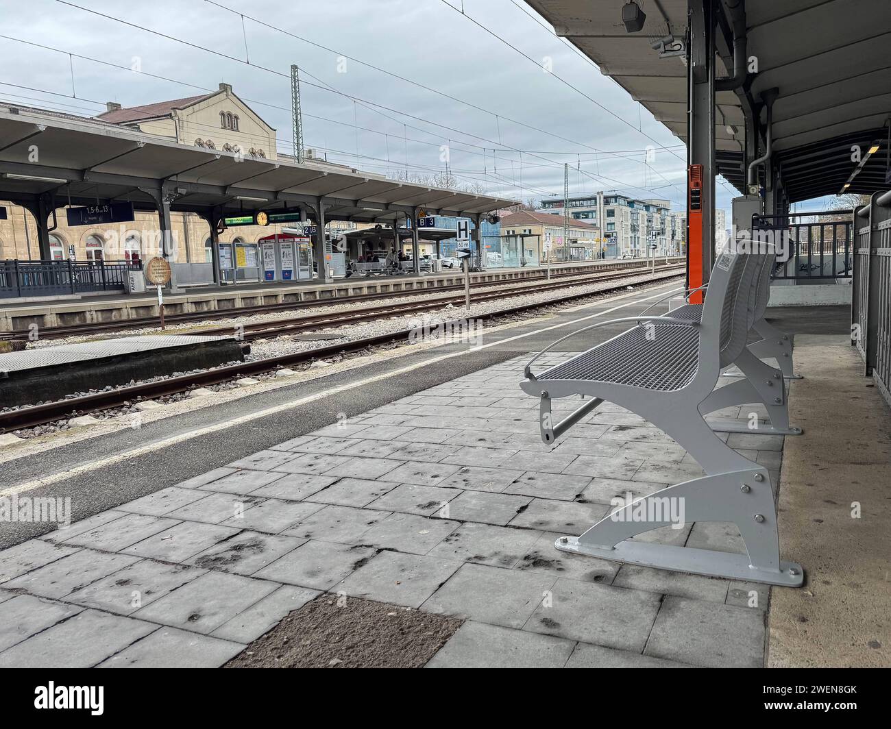 Tuebingen Die Lokfuehrergewerkschaft GDL Streikt, GDLSreik, Personenverkehr, Bahnstreik