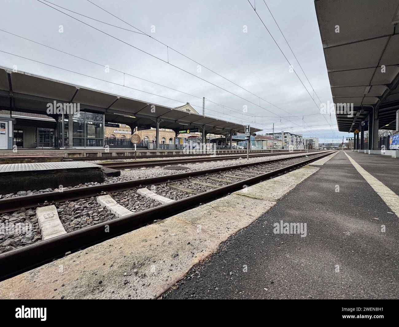 Tuebingen Die Lokfuehrergewerkschaft GDL Streikt, GDLSreik, Personenverkehr, Bahnstreik