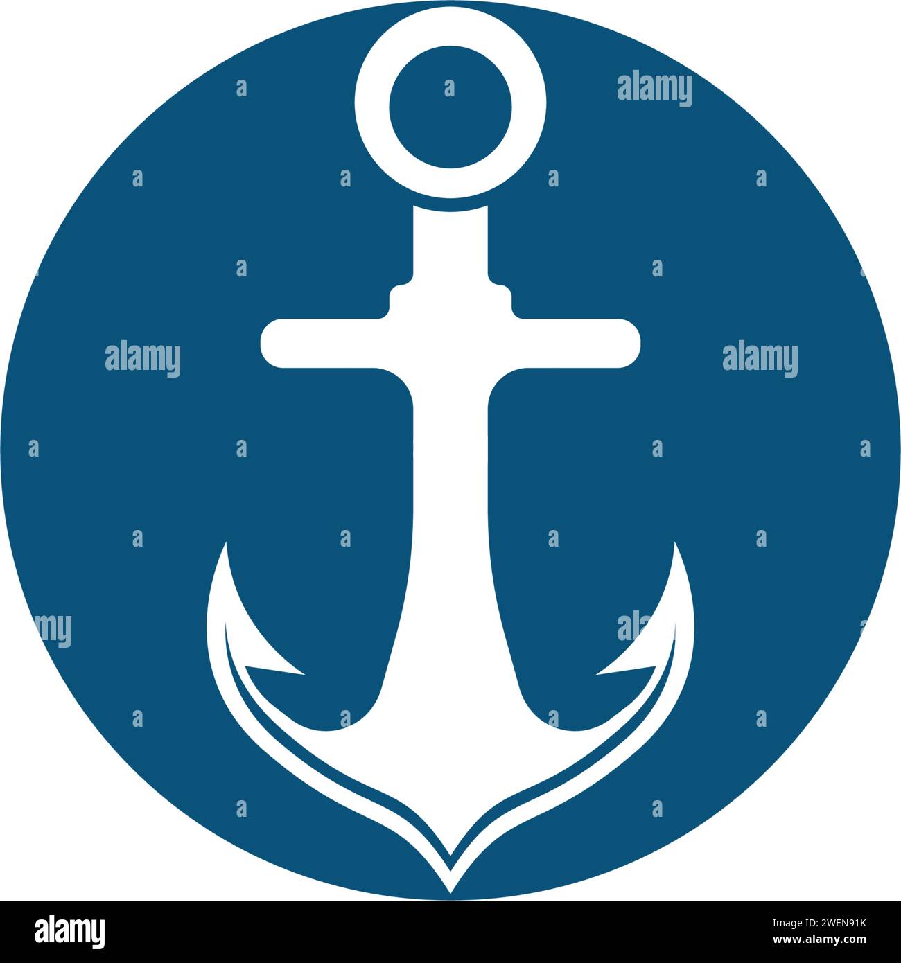 Anchor icon Logo Template vector illustration Stock Vector Image & Art