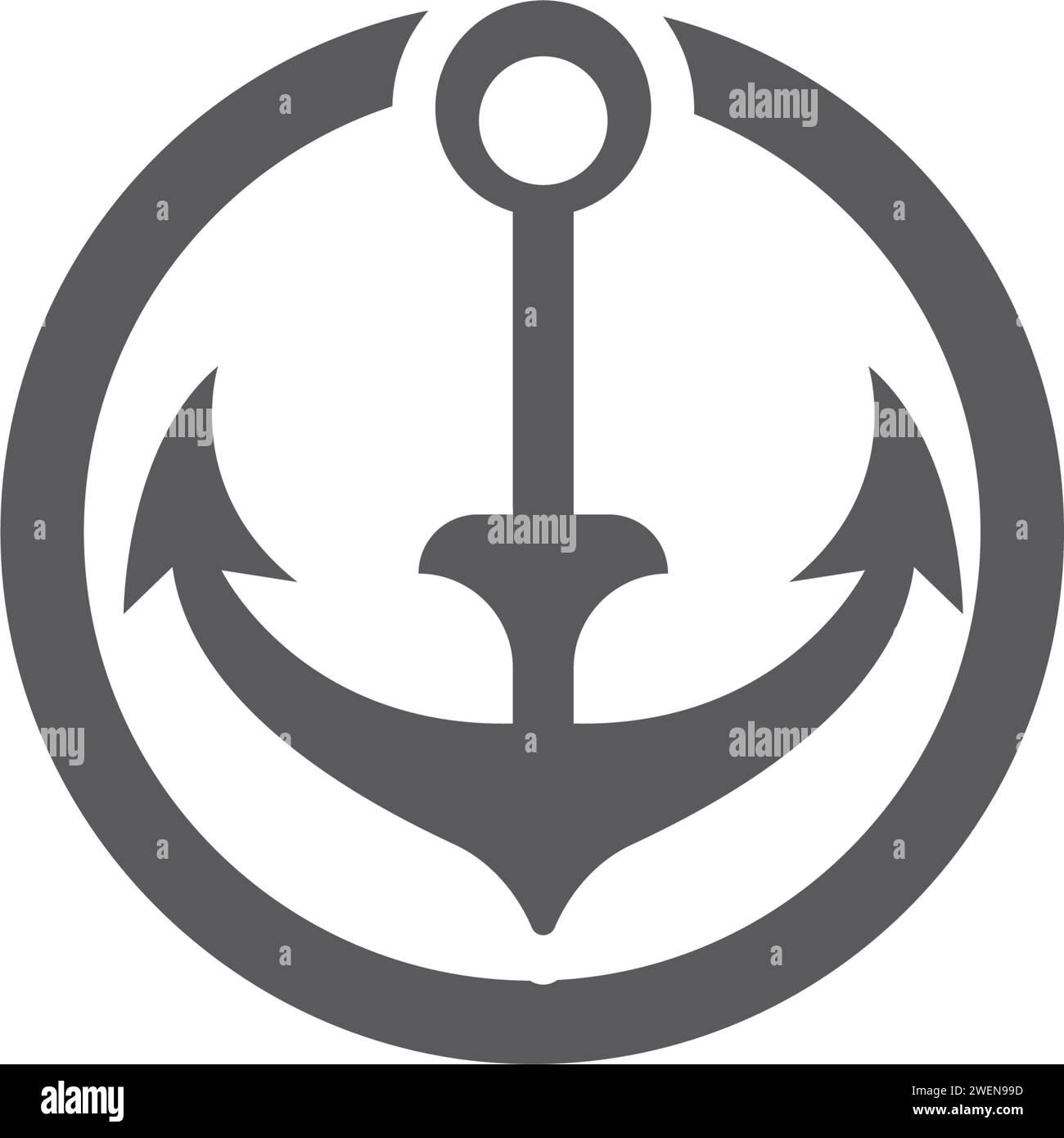 Anchor icon Logo Template vector illustration Stock Vector Image & Art ...