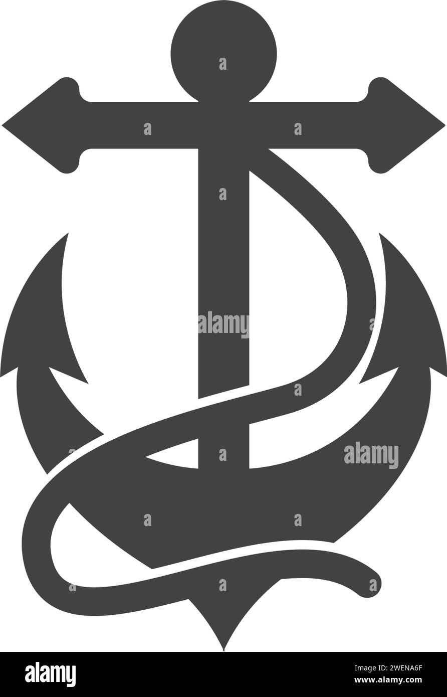 Anchor icon Logo Template vector illustration Stock Vector Image & Art
