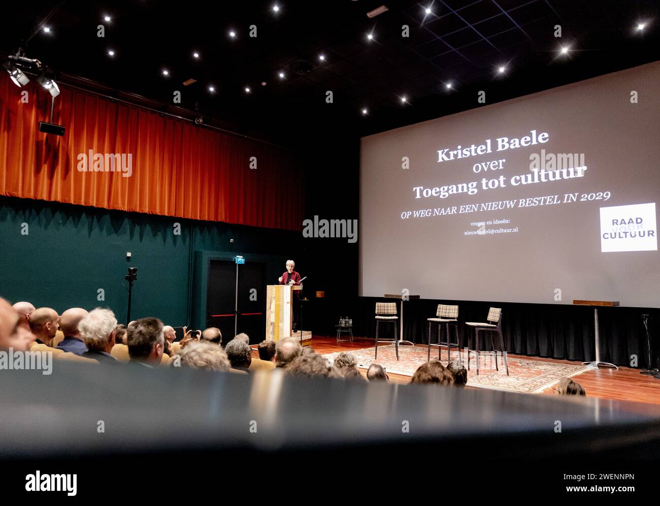 DEN BOSCH - Kristel Baele, chairman of the Council for Culture, during the presentation of a new advice on the future of the Dutch cultural system. According to the council, the entire cultural sector was taken into account, from novice artists to festival programmers. ANP SEM VAN DER WAL netherlands out - belgium out Stock Photo
