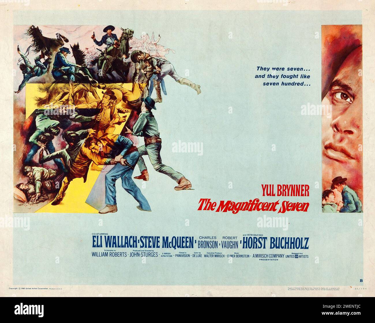 The magnificent seven poster 1960 hi-res stock photography The magnificent seven poster 1960 hi-res stock photography