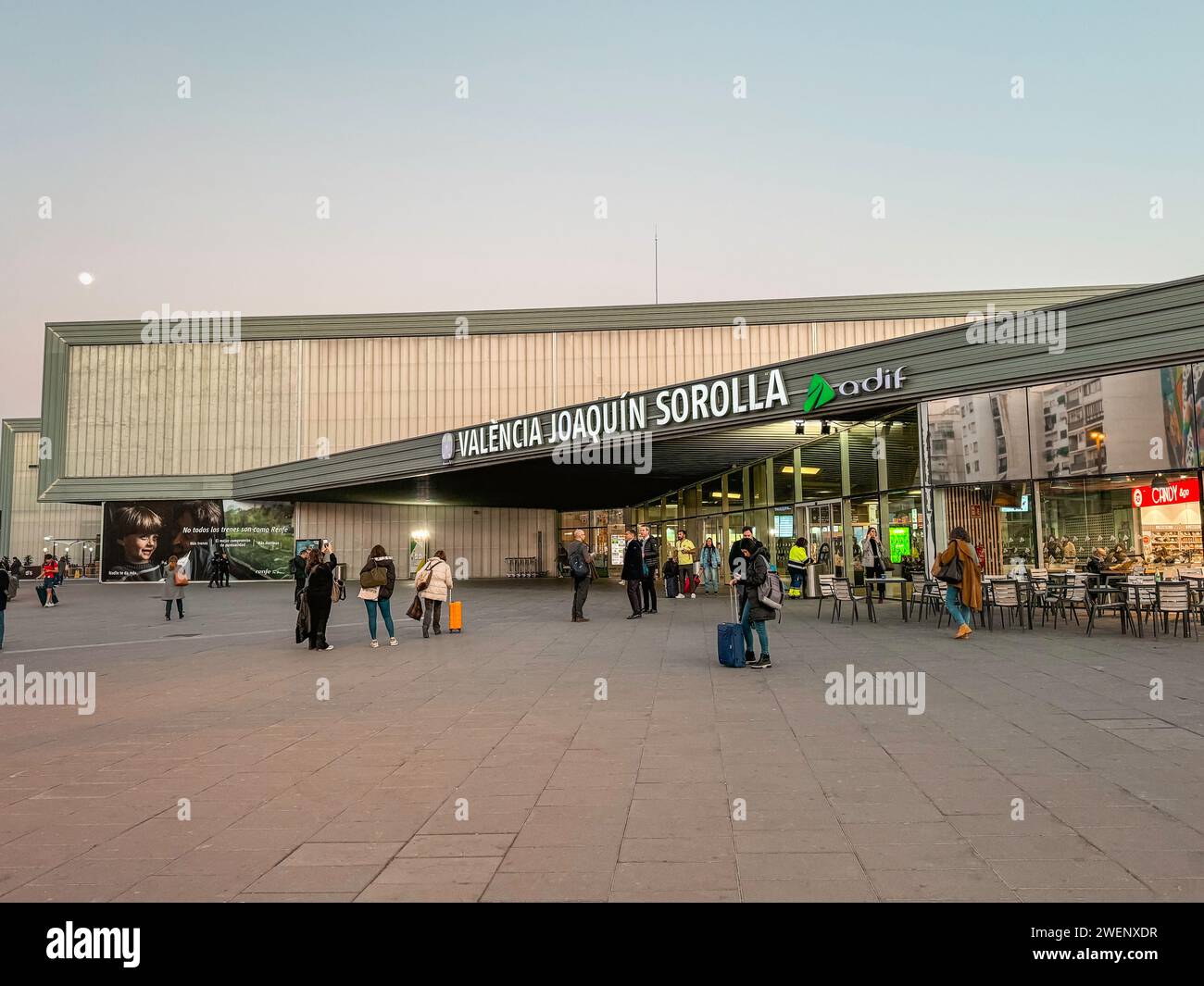 Valencia spain 24 january 2024 facade of the renfe ave train