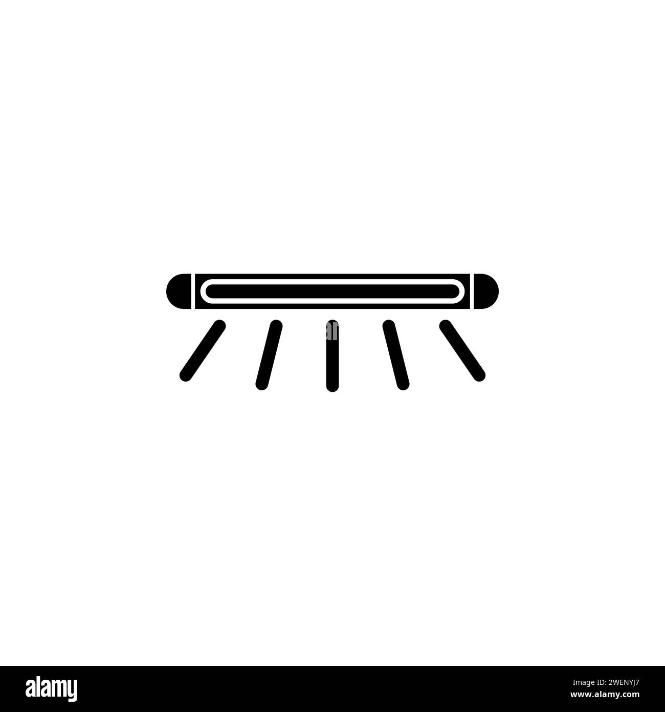 Fluorescent Lamp flat vector icon. Simple solid symbol isolated on