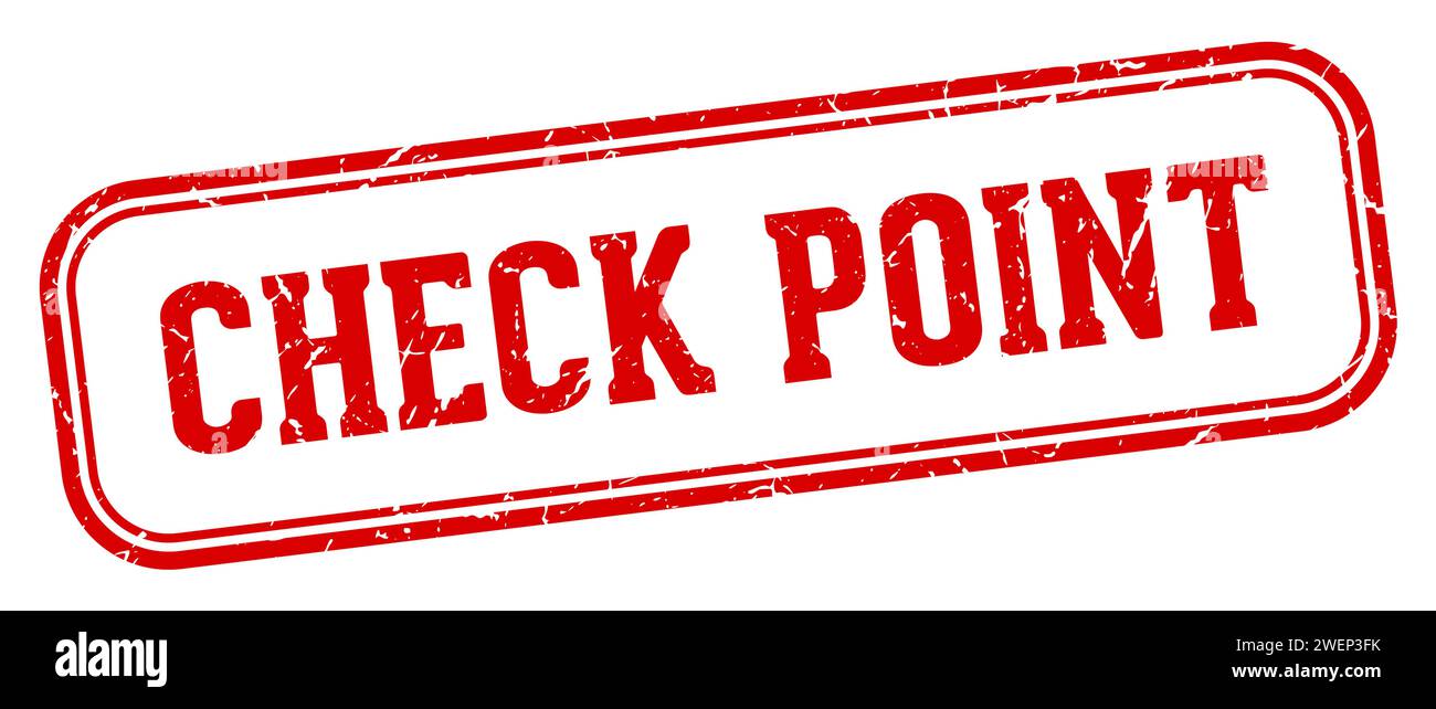 check point stamp. check point rectangular stamp isolated on white ...